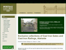 Tablet Screenshot of heritagecastiron.com.au